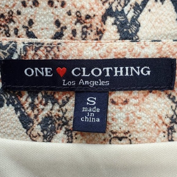 One Clothing Los Angeles Snakeskin Sleeveless Button Front Dress Size S - Picture 10 of 12